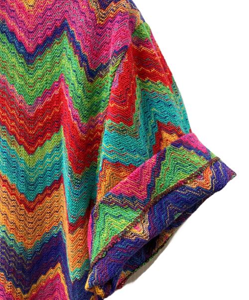 missoni（ミッソーニ）MISSONI (ミッソーニ) シェブロンストライプポロシャツ マルチカラー サイズ:50の古着・服飾アイテム