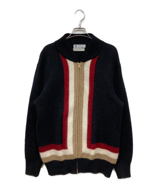 LANVIN（ランバン）LANVIN (ランバン) モヘア混ジップニット ブラック サイズ:50の古着・服飾アイテム