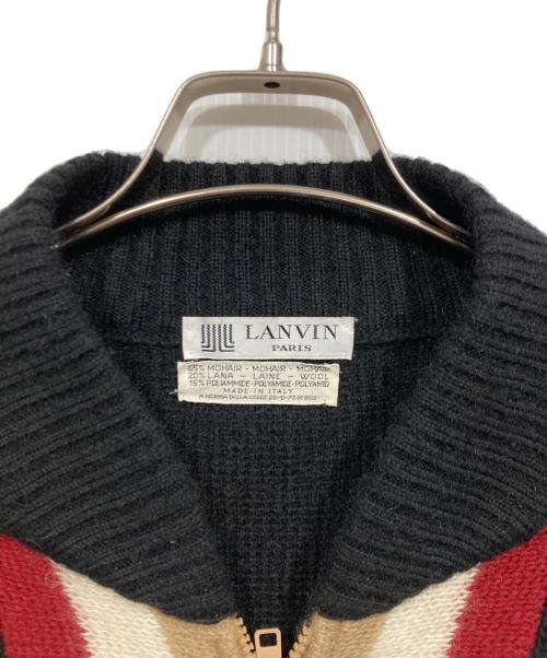 LANVIN（ランバン）LANVIN (ランバン) モヘア混ジップニット ブラック サイズ:50の古着・服飾アイテム
