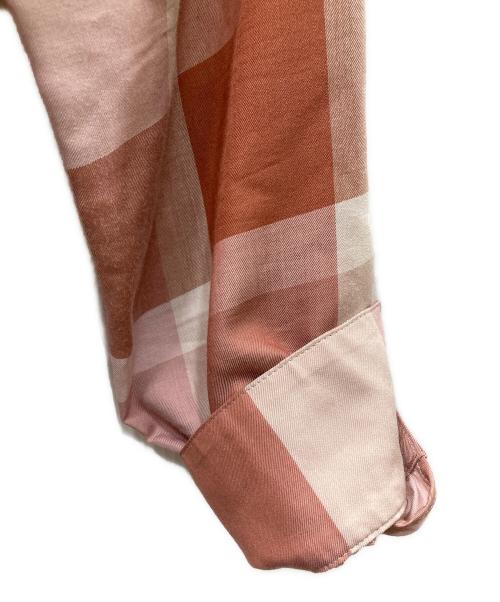 BLUE LABEL CRESTBRIDGE（ブルーレーベルクレストブリッジ）BLUE LABEL CRESTBRIDGE (ブルーレーベルクレストブリッジ) ドレープツイルシャツワンピース ピンク サイズ:36の古着・服飾アイテム