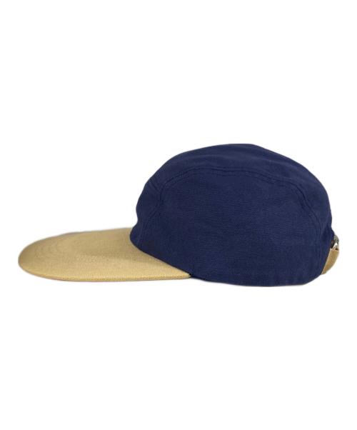 overlooking the hudson（オーバールッキング ザ ハドソン）overlooking the hudson (オーバールッキング ザ ハドソン) ロングビルキャップ ベージュ×ネイビー サイズ:SIZE Freeの古着・服飾アイテム