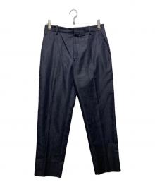JOHN SMEDLEY（ジョンスメドレー）の古着「ウールリネン スラックス」｜ネイビー