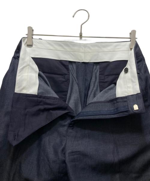 JOHN SMEDLEY（ジョンスメドレー）JOHN SMEDLEY (ジョンスメドレー) ウールリネン スラックス ネイビー サイズ:1の古着・服飾アイテム