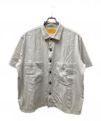 UNIONユニオン）の古着「MOTEN SS WOVEN ボーリングシャツ」｜ライトグレー