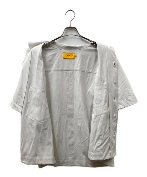 UNION（ユニオン）UNION (ユニオン) MOTEN SS WOVEN ボーリングシャツ ライトグレー サイズ:3の古着・服飾アイテム