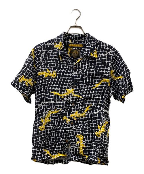 NEIGHBORHOOD（ネイバーフッド）NEIGHBORHOOD (ネイバーフッド) シャークアロハシャツ ブラック サイズ:Ｍの古着・服飾アイテム