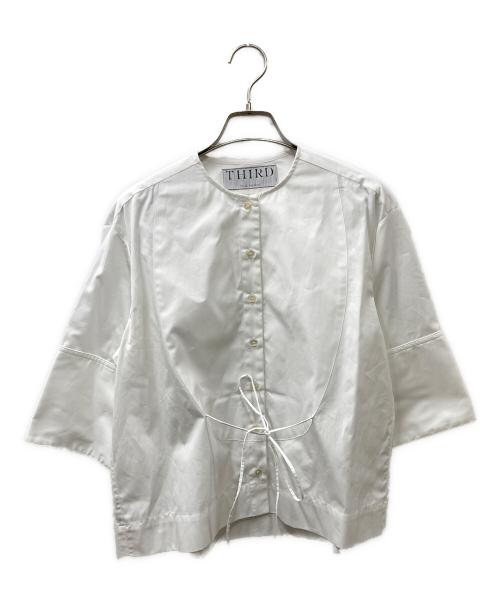 THIRD MAGAZINE（サードマガジン）THIRD MAGAZINE (サードマガジン) ノーカラーブラウス ホワイト サイズ:Freeの古着・服飾アイテム