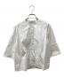 THIRD MAGAZINE（サードマガジン）の古着「ノーカラーブラウス」｜ホワイト