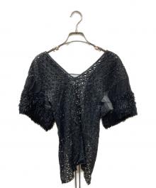 sacai（サカイ）の古着「カットワーク切替ブラウス」｜ブラック