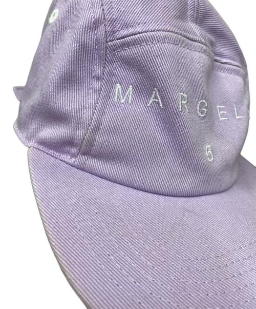 MM6 Maison Margiela（エムエムシックスメゾンマルジェラ）MM6 Maison Margiela (エムエムシックスメゾンマルジェラ) ロゴジェットキャップ パープルの古着・服飾アイテム