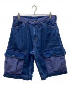 G-STAR RAWジースターロゥ）の古着「Bend 3D Cargo Shorts Fabric Mix ハーフパンツ」｜インディゴ