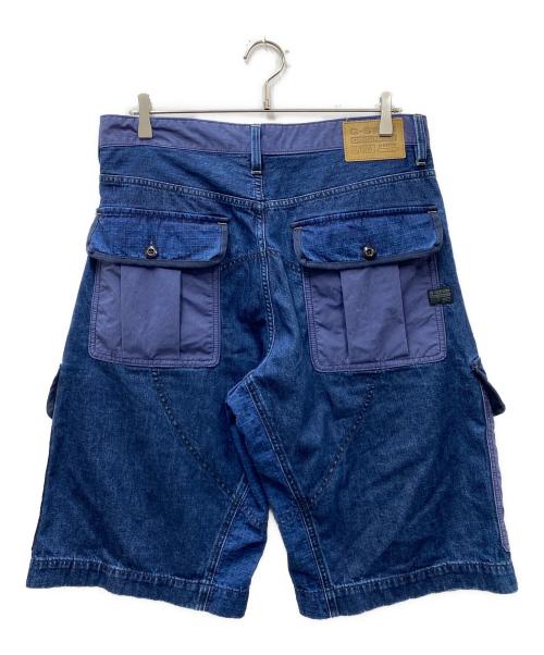 G-STAR RAW（ジースターロゥ）G-STAR RAW (ジースターロゥ) Bend 3D Cargo Shorts Fabric Mix ハーフパンツ インディゴ サイズ:32の古着・服飾アイテム