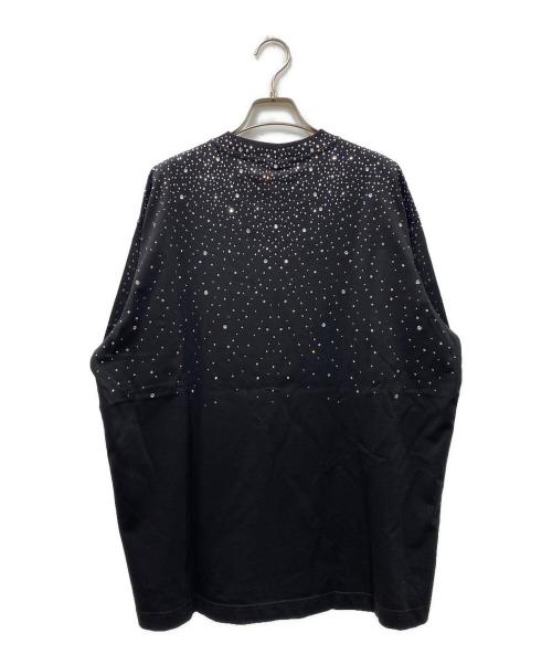 THE BOY HAS NO PATIENCE（ザボーイハズノーパティエンス）THE BOY HAS NO PATIENCE (ザボーイハズノーパティエンス) ラインストーンTシャツ ブラック サイズ:Lの古着・服飾アイテム