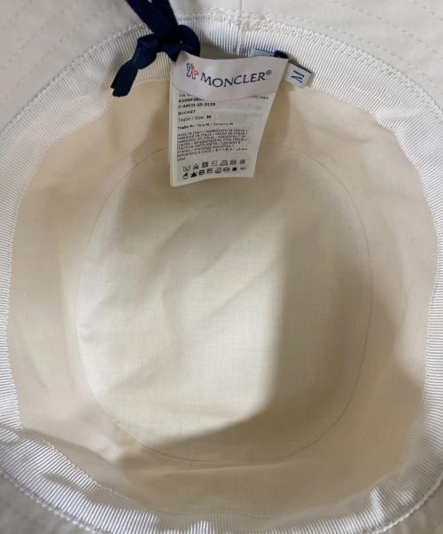 MONCLER（モンクレール）MONCLER (モンクレール) 25SS Polyester Blend Bucket Hat バケットハット アイボリー サイズ:OneSize 未使用品の古着・服飾アイテム