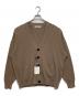 VICTIM（ヴィクティム）の古着「BIG WAFFLE CARDIGAN / ビッグシルエットワッフルニットカーディガン」｜ベージュ