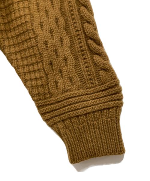 yashiki（ヤシキ）yashiki (ヤシキ) Kinshu High neck Knit ブラウン サイズ:1の古着・服飾アイテム