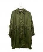 VICTIMヴィクティム）の古着「LONG COAT ロングフードコート ビッグシルエットモッズコート」｜グリーン