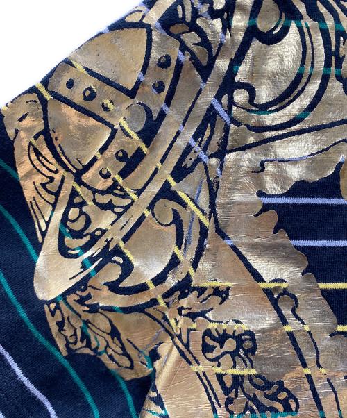 Vivienne Westwood man（ヴィヴィアン ウェストウッド マン）Vivienne Westwood man (ヴィヴィアン ウェストウッド マン) 額装ストライプＴシャツ ブラック サイズ:46の古着・服飾アイテム