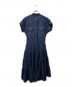 LAUREN RALPH LAURENローレンラルフローレン）の古着「デニムティアードワンピース」｜インディゴ