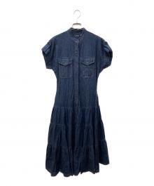 LAUREN RALPH LAUREN（ローレンラルフローレン）の古着「デニムティアードワンピース」｜インディゴ