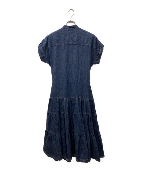 LAUREN RALPH LAUREN（ローレンラルフローレン）LAUREN RALPH LAUREN (ローレンラルフローレン) デニムティアードワンピース インディゴの古着・服飾アイテム
