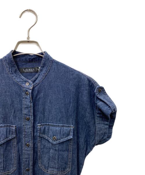 LAUREN RALPH LAUREN（ローレンラルフローレン）LAUREN RALPH LAUREN (ローレンラルフローレン) デニムティアードワンピース インディゴの古着・服飾アイテム