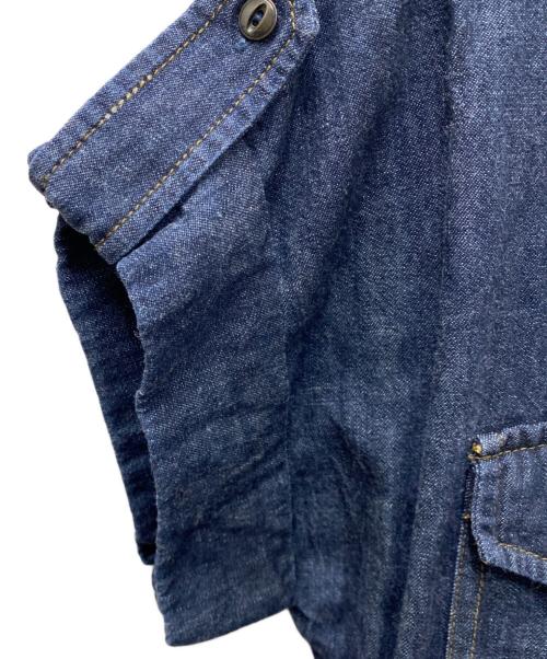 LAUREN RALPH LAUREN（ローレンラルフローレン）LAUREN RALPH LAUREN (ローレンラルフローレン) デニムティアードワンピース インディゴの古着・服飾アイテム