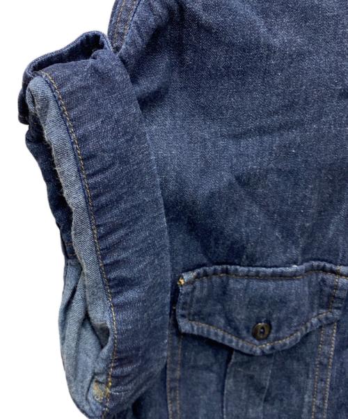 LAUREN RALPH LAUREN（ローレンラルフローレン）LAUREN RALPH LAUREN (ローレンラルフローレン) デニムティアードワンピース インディゴの古着・服飾アイテム