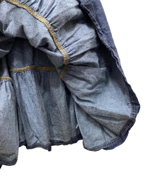 LAUREN RALPH LAUREN（ローレンラルフローレン）LAUREN RALPH LAUREN (ローレンラルフローレン) デニムティアードワンピース インディゴの古着・服飾アイテム