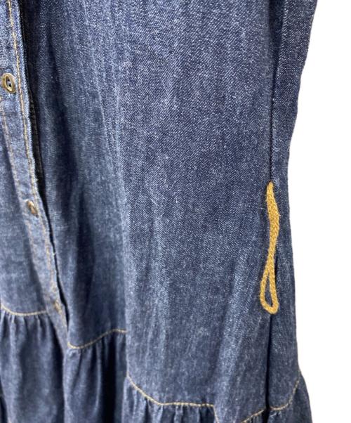 LAUREN RALPH LAUREN（ローレンラルフローレン）LAUREN RALPH LAUREN (ローレンラルフローレン) デニムティアードワンピース インディゴの古着・服飾アイテム