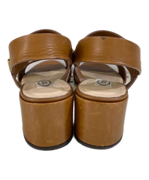 TOD'S（トッズ）TOD'S (トッズ) レザー アンクルストラップサンダル ブラウン サイズ:SIZE 36の古着・服飾アイテム