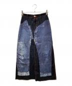 GAULTIER JEANSゴルチエジーンズ）の古着「転写ロングスカート」｜ブルー