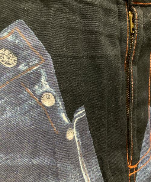 GAULTIER JEANS（ゴルチエジーンズ）GAULTIER jeans (ゴルチエジーンズ) 転写ロングスカート ブルー サイズ:64の古着・服飾アイテム