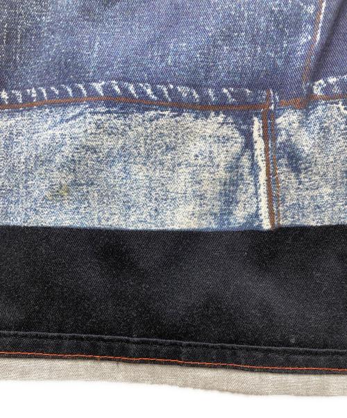 GAULTIER JEANS（ゴルチエジーンズ）GAULTIER jeans (ゴルチエジーンズ) 転写ロングスカート ブルー サイズ:64の古着・服飾アイテム