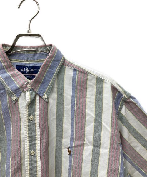 RALPH LAUREN（ラルフローレン）RALPH LAUREN (ラルフローレン) 90S BLAIRE ストライプシャツ マルチカラー サイズ:XLの古着・服飾アイテム