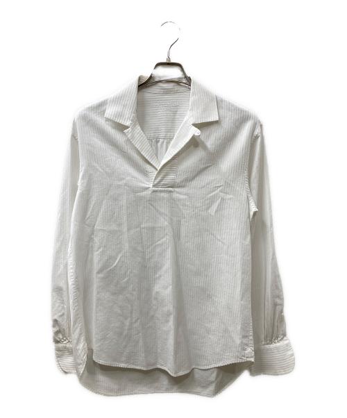 BOURRIENNE PARIS X（ブリエンヌ・パリ・ディス）BOURRIENNE PARIS X (ブリエンヌ・パリ・ディス) スキッパーシャツ ホワイト サイズ:Ｓの古着・服飾アイテム