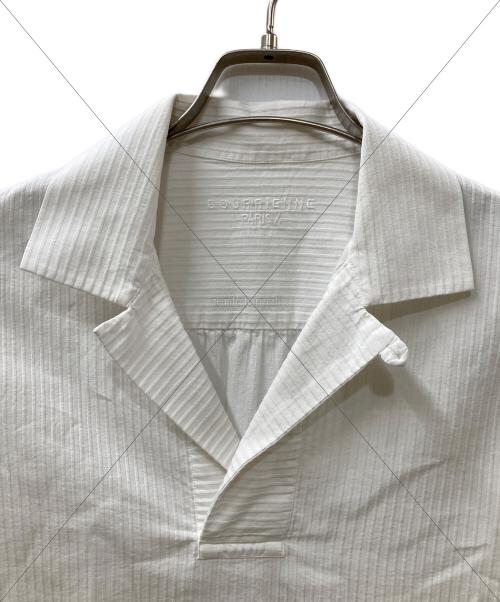 BOURRIENNE PARIS X（ブリエンヌ・パリ・ディス）BOURRIENNE PARIS X (ブリエンヌ・パリ・ディス) スキッパーシャツ ホワイト サイズ:Ｓの古着・服飾アイテム