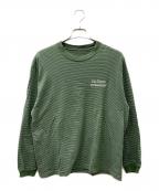The Ennoy Professionalザ エンノイ プロフェッショナル）の古着「ロゴ刺繍 ボーダー クルーネック」｜グリーン