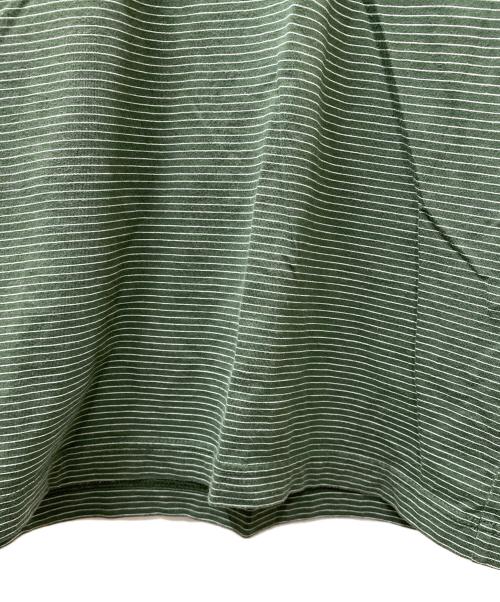 The Ennoy Professional（ザ エンノイ プロフェッショナル）THE ENNOY PROFESSIONAL (ザ エンノイ プロフェッショナル) ロゴ刺繍 ボーダー クルーネック グリーン サイズ:SIZE Mの古着・服飾アイテム