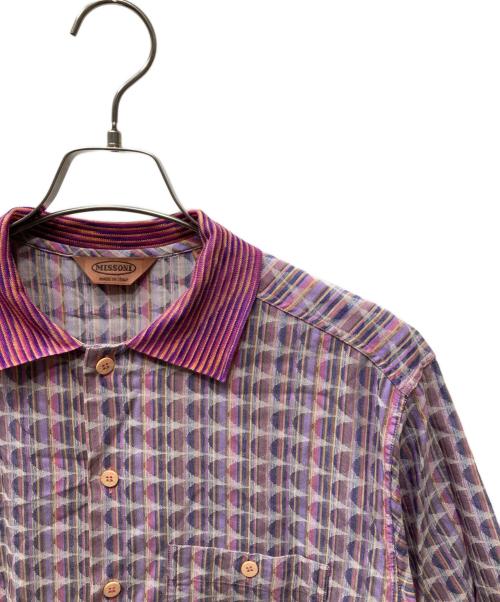 missoni（ミッソーニ）MISSONI (ミッソーニ) 半袖シャツ ピンク サイズ:50の古着・服飾アイテム