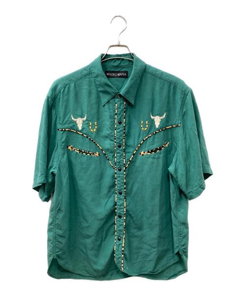 WACKO MARIA（ワコマリア）WACKO MARIA (ワコマリア) TIGHT WESTERN SHIRT S/S グリーン サイズ:SIZE Lの古着・服飾アイテム