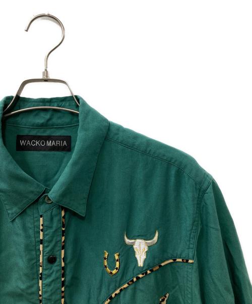 WACKO MARIA（ワコマリア）WACKO MARIA (ワコマリア) TIGHT WESTERN SHIRT S/S グリーン サイズ:SIZE Lの古着・服飾アイテム