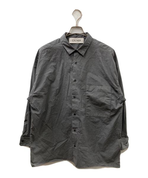 CALMER（カルメール）calmer (カルメール) EDIFICE (エディフィス) 25AW 別注 ナチュラルダイ ビッグシャツ グレー サイズ:Lの古着・服飾アイテム