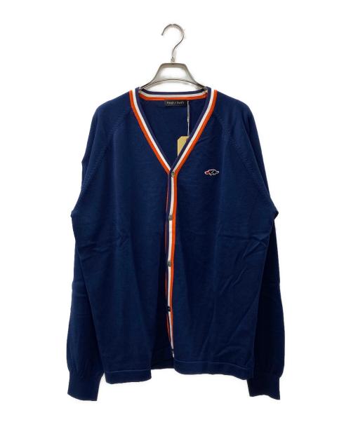 rough & swell（ラフアンドスウェル）rough & swell (ラフアンドスウェル) SAINT-GERMAIN CARDIGAN コットンカーディガン ネイビー サイズ:L 未使用品の古着・服飾アイテム