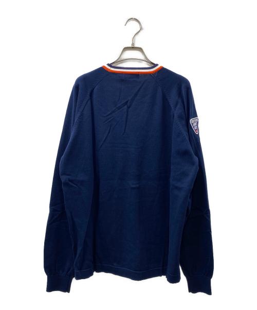 rough & swell（ラフアンドスウェル）rough & swell (ラフアンドスウェル) SAINT-GERMAIN CARDIGAN コットンカーディガン ネイビー サイズ:L 未使用品の古着・服飾アイテム