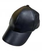 Schottショット）の古着「LEATHER B.B CAP」｜ブラック