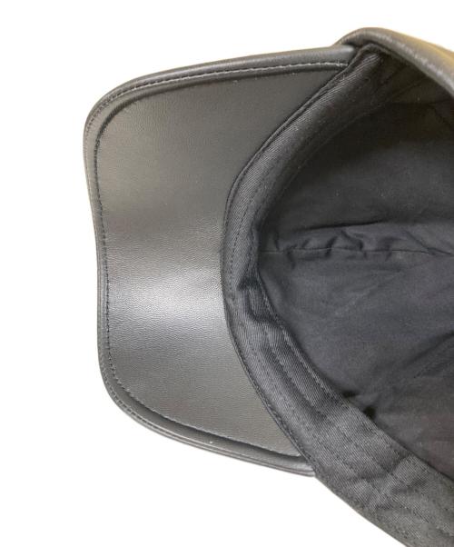 Schott（ショット）shott (ショット) LEATHER B.B CAP ブラック サイズ:FREEの古着・服飾アイテム
