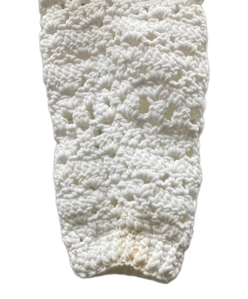 NKNIT（ンニット）NKNIT (ンニット) crochet KNIT zip cardigan ホワイト サイズ:SIZE①の古着・服飾アイテム