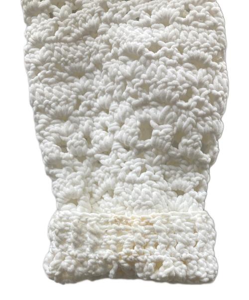 NKNIT（ンニット）NKNIT (ンニット) crochet KNIT zip cardigan ホワイト サイズ:SIZE①の古着・服飾アイテム