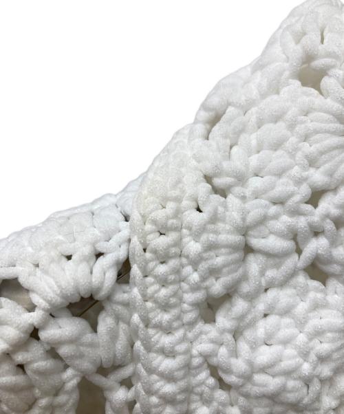 NKNIT（ンニット）NKNIT (ンニット) crochet KNIT zip cardigan ホワイト サイズ:SIZE①の古着・服飾アイテム